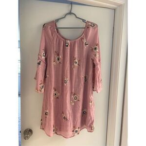 Fig and flower pink dress size large